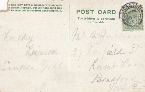 Postal history 1907 - history, leicester