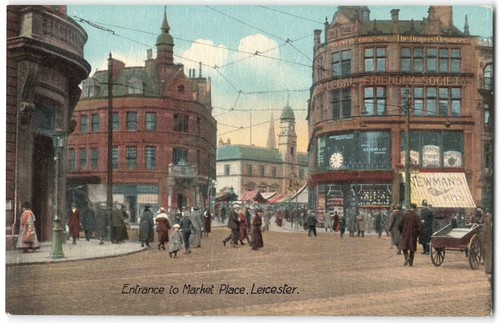 Leicester market place - market,