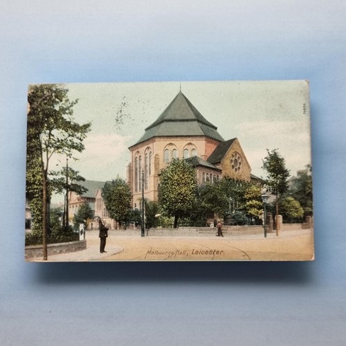 Leicester postcard 1908 city - leicester,