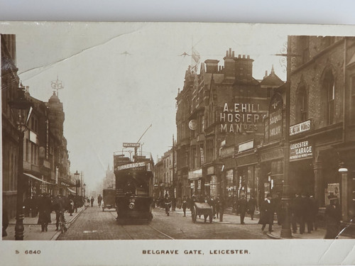 Postcard leicester belgrave - leicester,