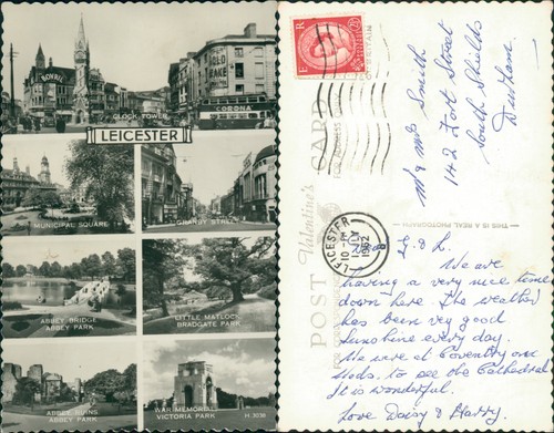 Postcard leicester views - postcard,