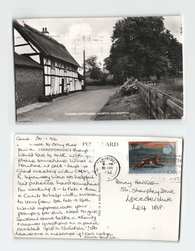 Postcard tudor cottages - postcard,