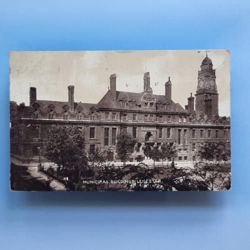 Leicester postcard 1912 - postcard,
