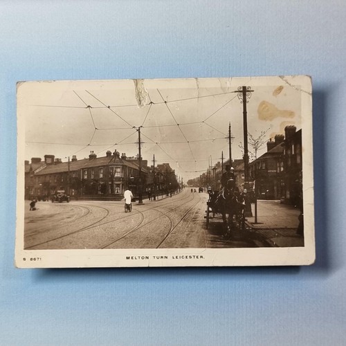Leicester city view postcard - city,