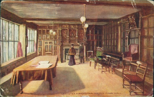 Postcard leicester mayors - leicester,
