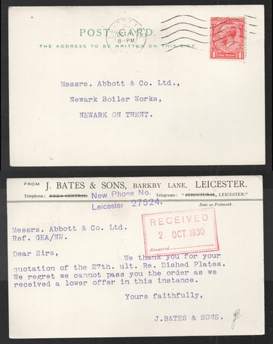 1930 kgv bates sons - 1930, j