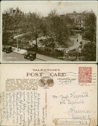 Postcard leicester square - postcard,