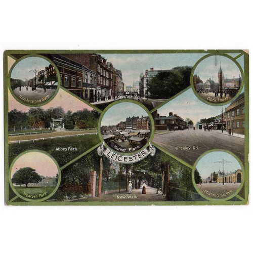Leicester multiview postcard - multiview,