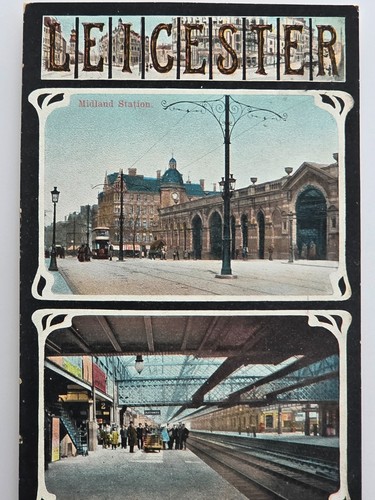 Postcard leicester midland - leicester,